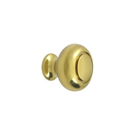 Deltana KR119U3 Round Groove Knob Polished Brass, 10PK KR119U3-XCP10